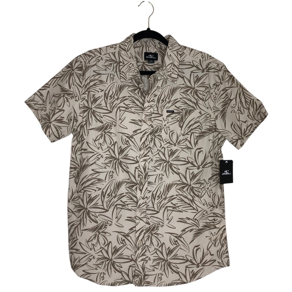 O'Neill Mens Shoreside Short Sleeve Woven Button Up Hawaiian Beach Shirt M